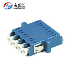 CATV LC/UPC To LC/UPC Quad Fiber Optic Adaptor Bronze Sleeve