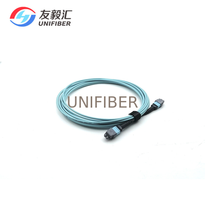 12 Fiber OM3 MPO MTP Patch Cord Elite Trunk Cable Female Polarity B