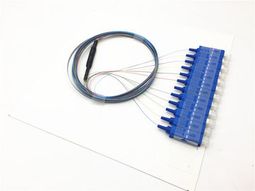 Singlemode 12 Core Ribbon Fanout 250um Fiber Optic Pigtail