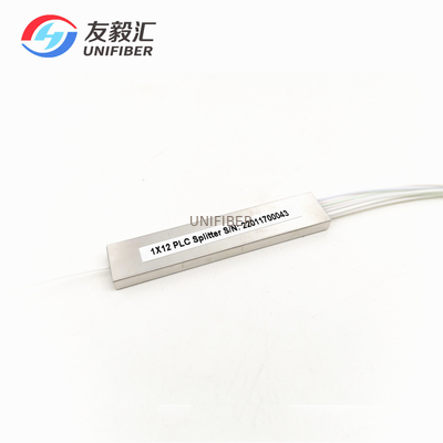 1x12 Optical PLC Splitter SC APC G657A2 Steel Tube Low PDL