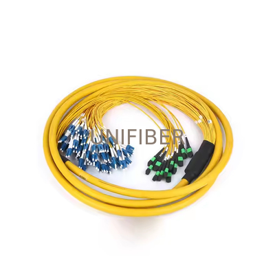 MTP MPO do centro de dados para LC UPC Single Mode 144 Core Breakout Cable