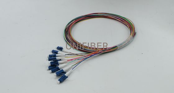 12 Código de cores 0.9mm LC UPC Fibra de coxa OS2 Modo único 1m (3ft)